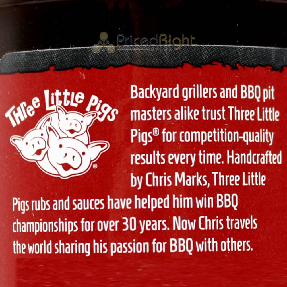 Three Little Pigs Touch of Cherry BBQ Sauce Sweet Smoky Hickory 21.4 Oz Bottle