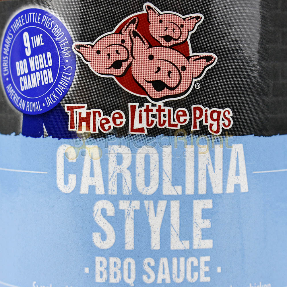 Three Little Pigs Kansas City Carolina Style BBQ Sauce 18.5 Oz Award Winning