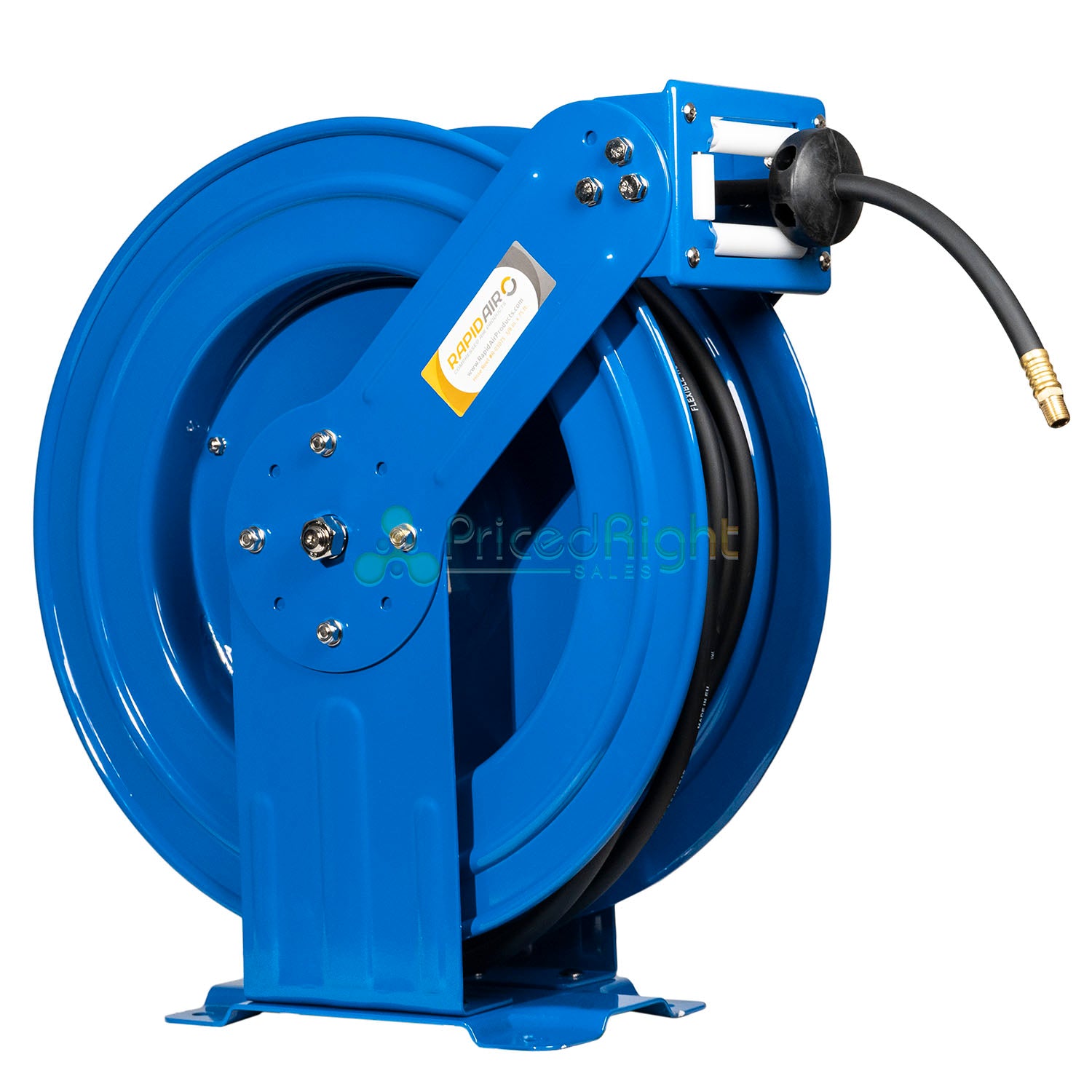 Rapidair 3/8" x 75' Dual Arm Steel Hose Reel 1/2" Inlet 1/4" Outlet R-03075