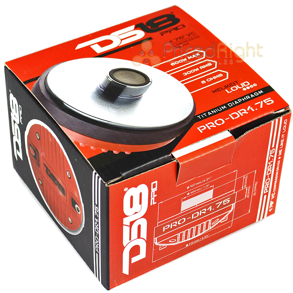 DS18 1" Comprewssion Driver 1.75" Titanium Voice Coil 600 Watts 8 Ohm PRO-DR1.75