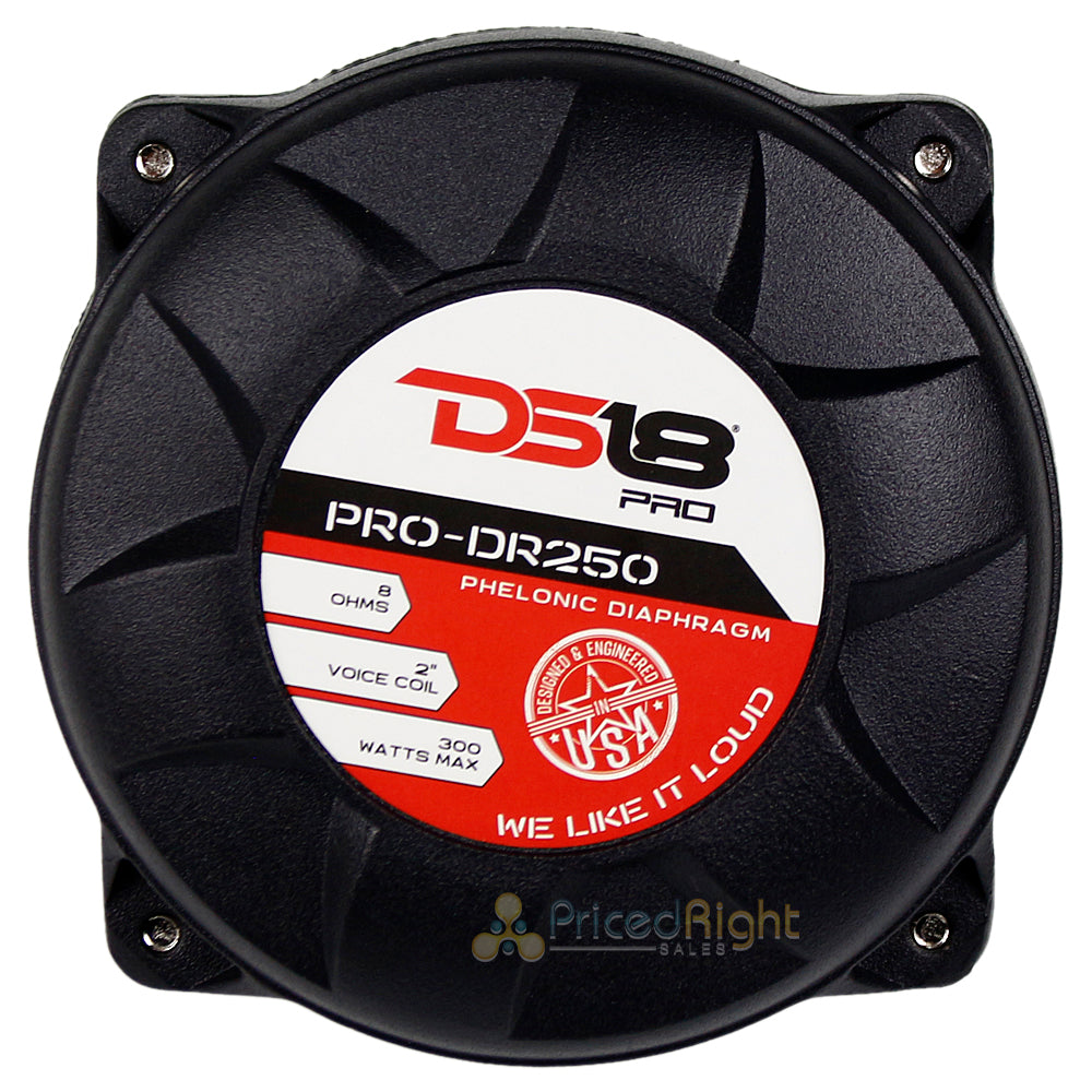 1" Compression Driver with 2" 300 Watt Phenolic Voice Coil 8-ohm DS18 PRO-DR250