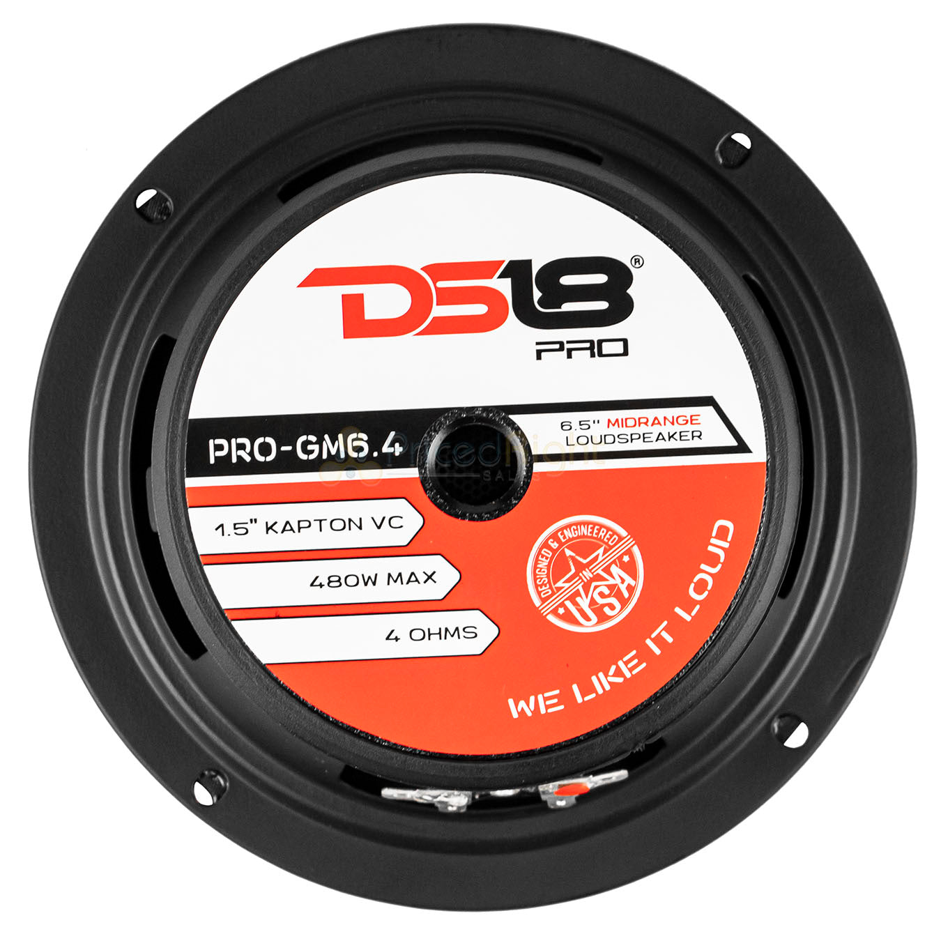 4 Pack DS18 PRO-GM6.4 6.5" Midrange Speakers 4 Ohm 1920W Max Mid Range Car Audio