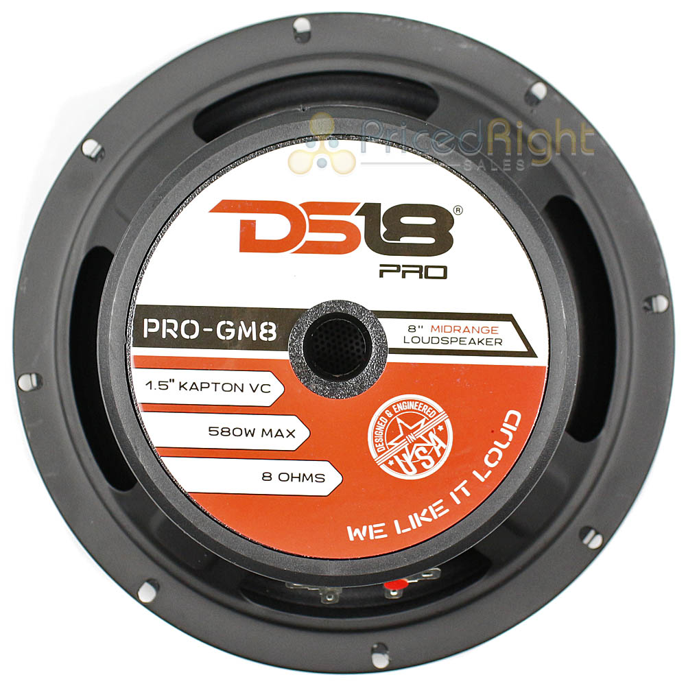 4 DS18 PRO-GM8 8" Inch Mid Range Loudspeaker 580W Watts Max Power 8 Ohm Midbass