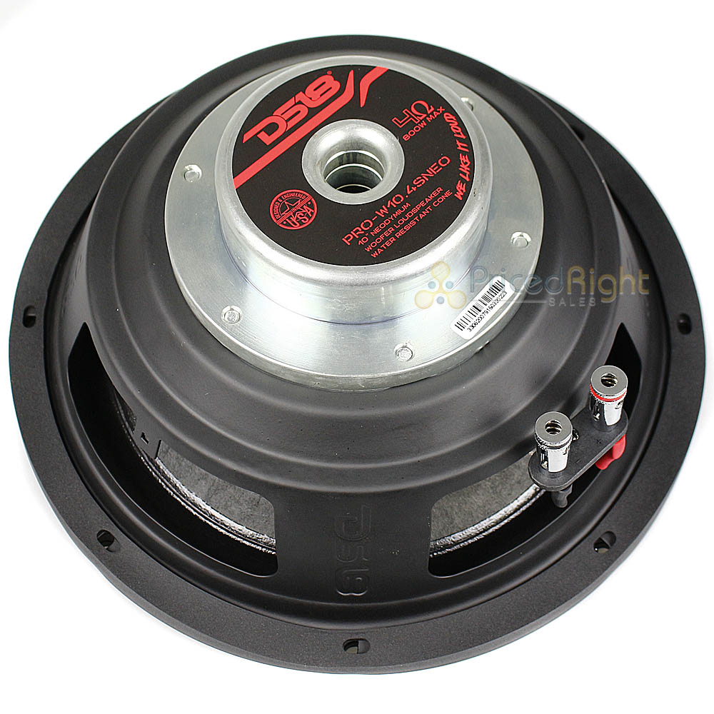 DS18 10" Marine Subwoofer 800 Watts Max 2 Ohm Waterproof Neodymium PRO-W10.2SNEO