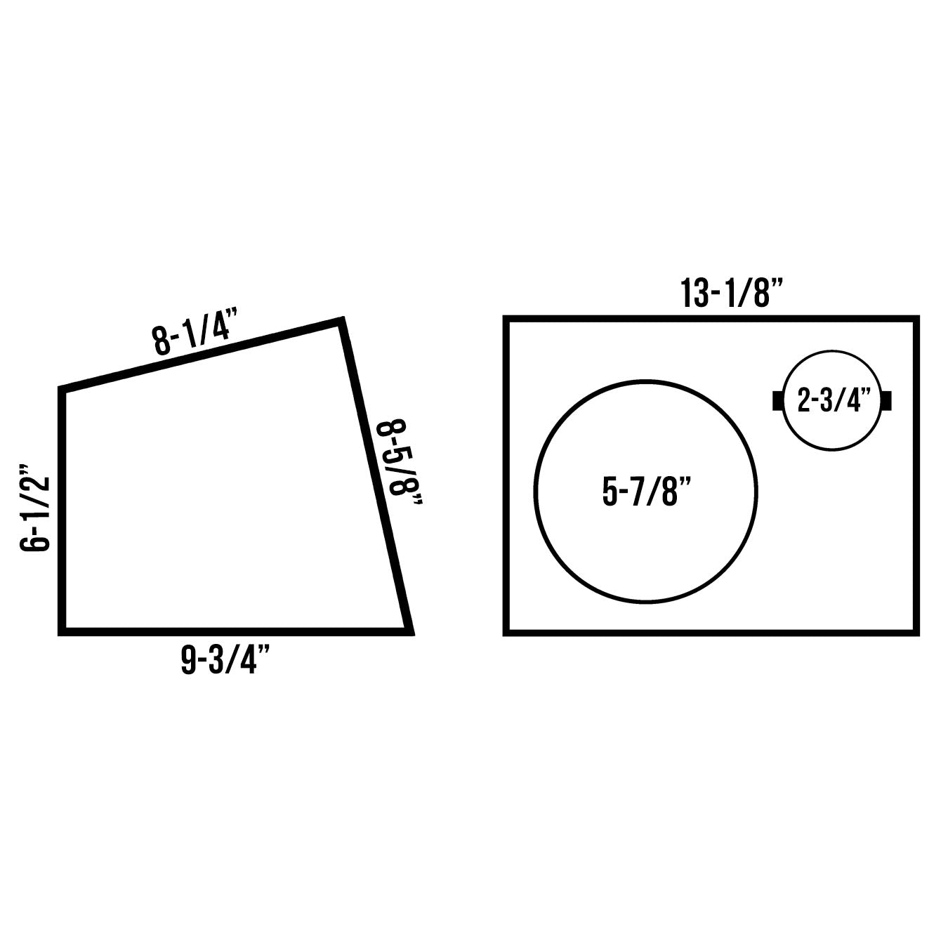 6.5" Midrange and Tweeter Car Speaker Box Universal Enclosures Sealed 2 Pack