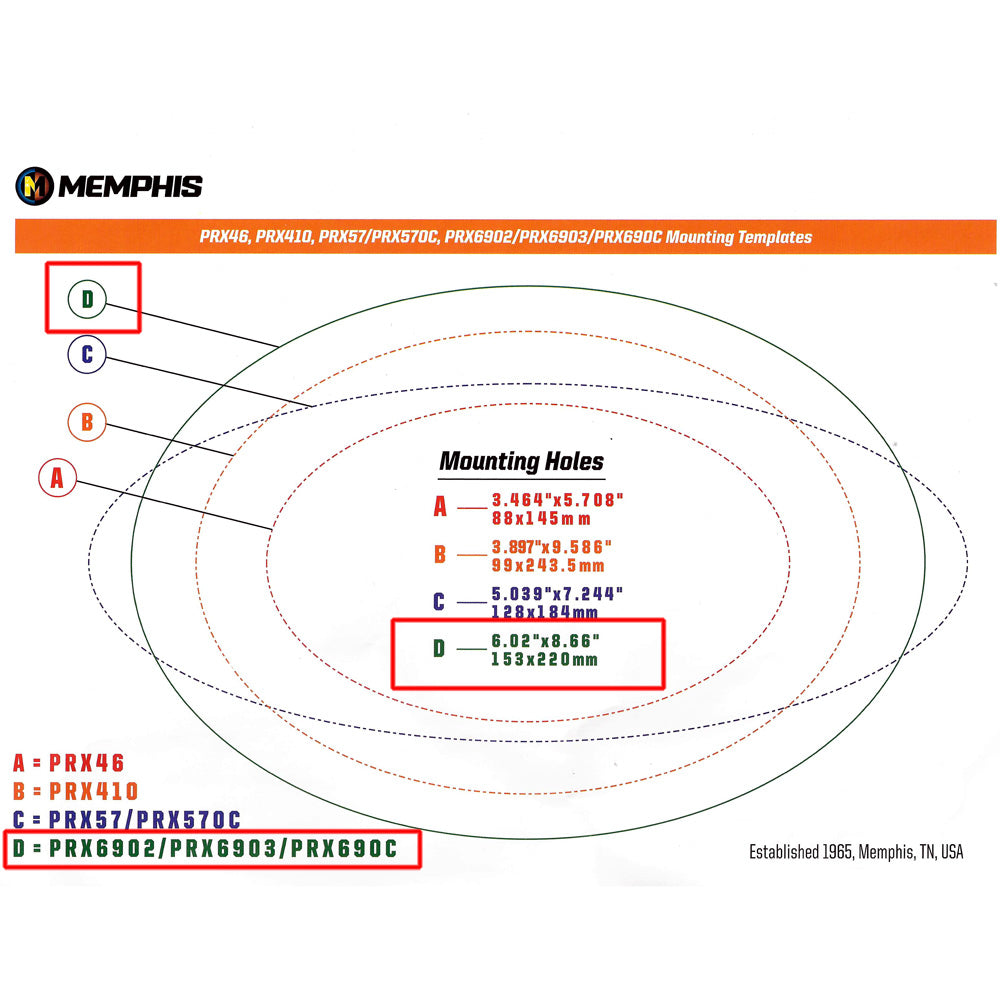 2 Memphis 6x9 Inch Coaxial Speakers 2 Way 120 Watts Max Power Reference PRX6902