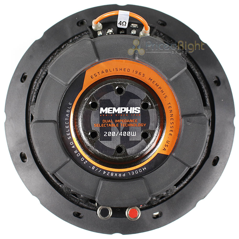 Memphis Audio 8" Subwoofer Selectable 2 or 4 Ohm 200W RMS Power PRX824