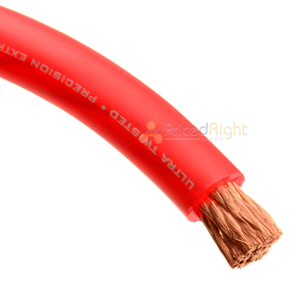 25 FT 1/0 Gauge Power Wire OFC Copper Red Flexible Cable Xscorpion PW0.50R