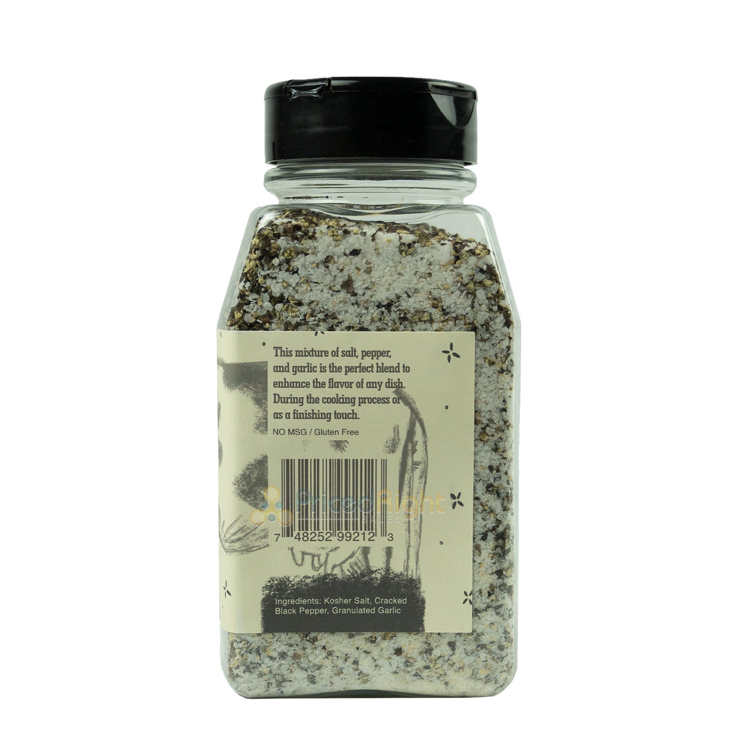 Q39 Steak Seasoning Salt Pepper & Garlic Rub For Meat & Veggies No MSG 16 oz