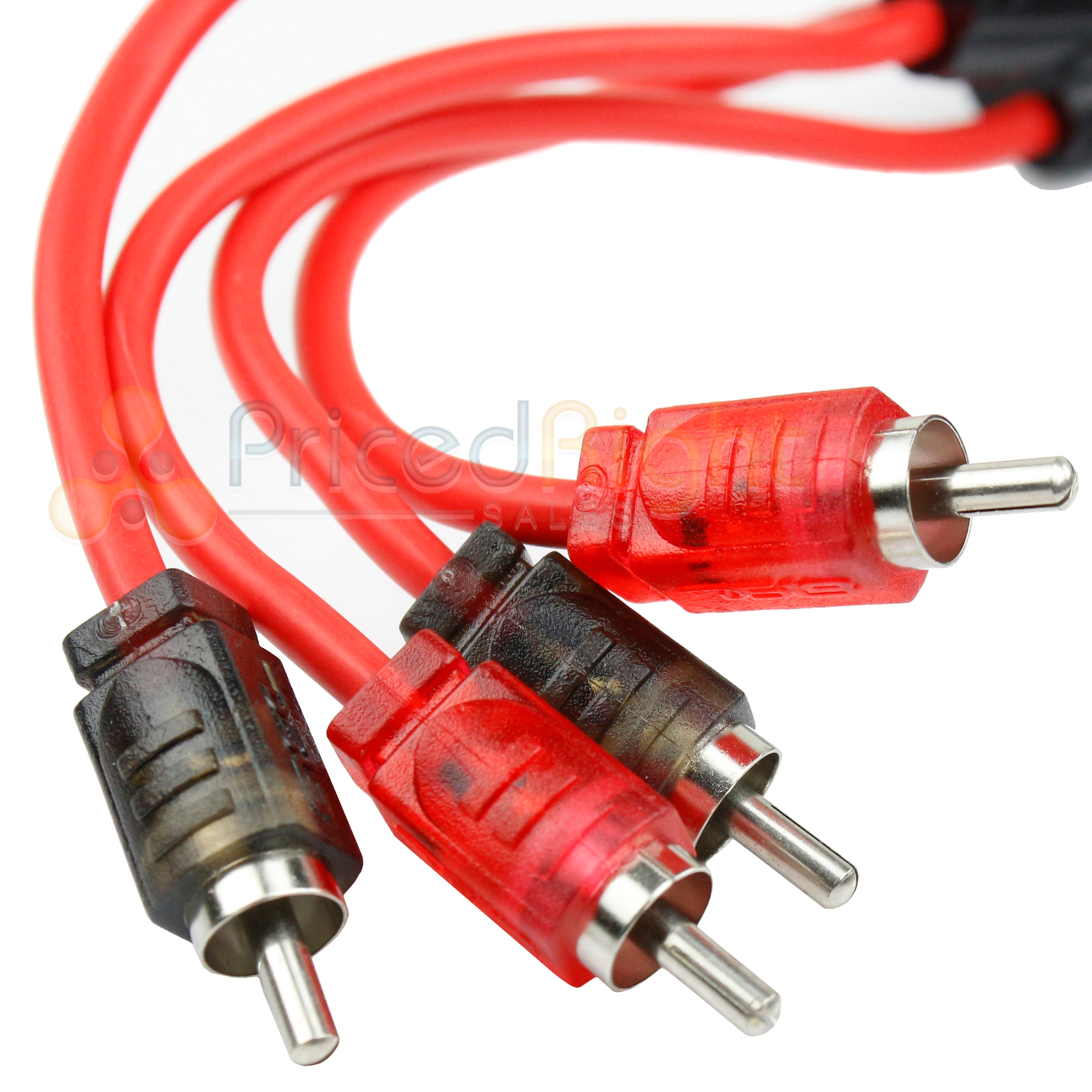 12' Foot RCA Cable OFC Interconnect DS18 R12 Competition Rated Performance Red