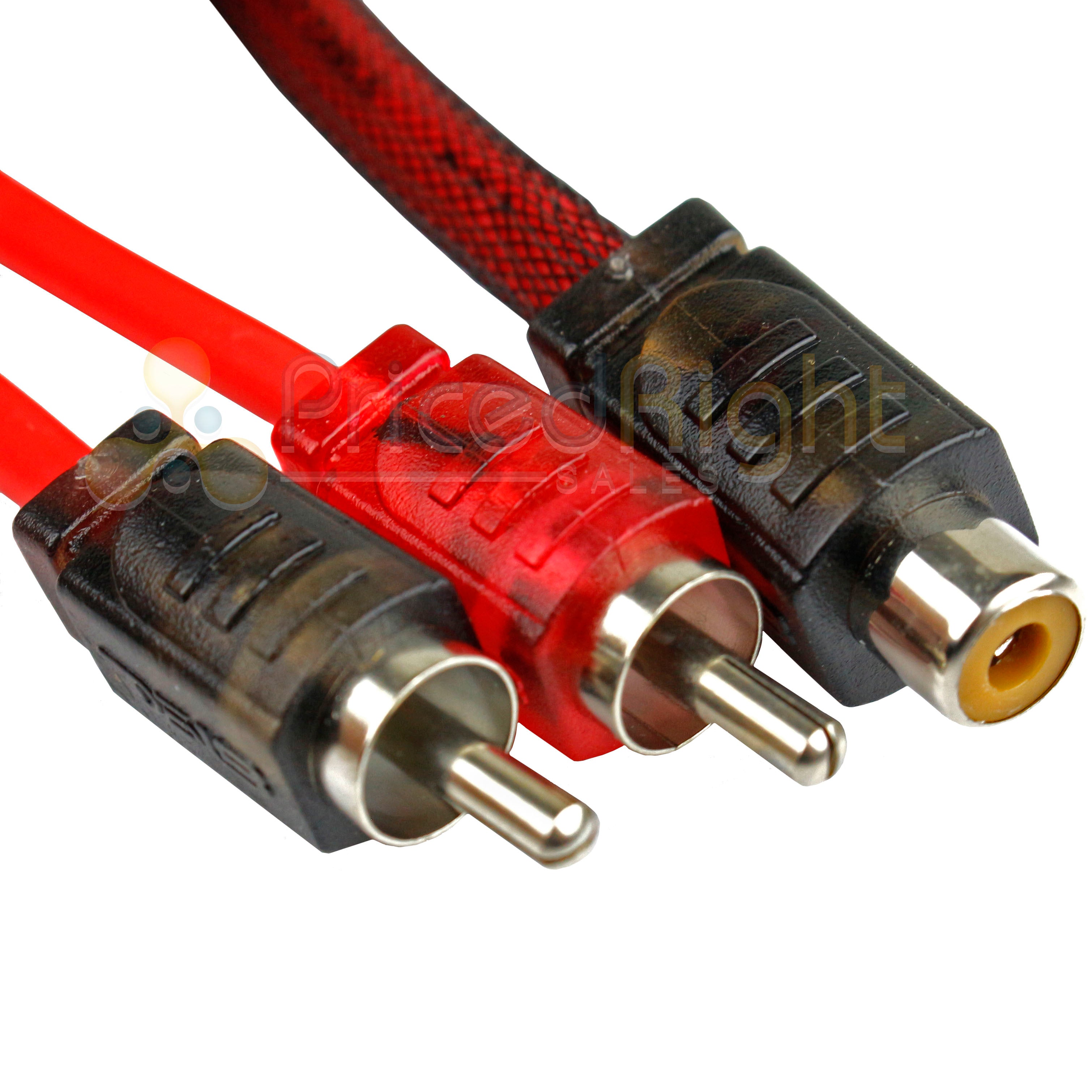 1 Female 2 Male RCA Splitter Audio Cable Competition Rated DS18 R1F2M