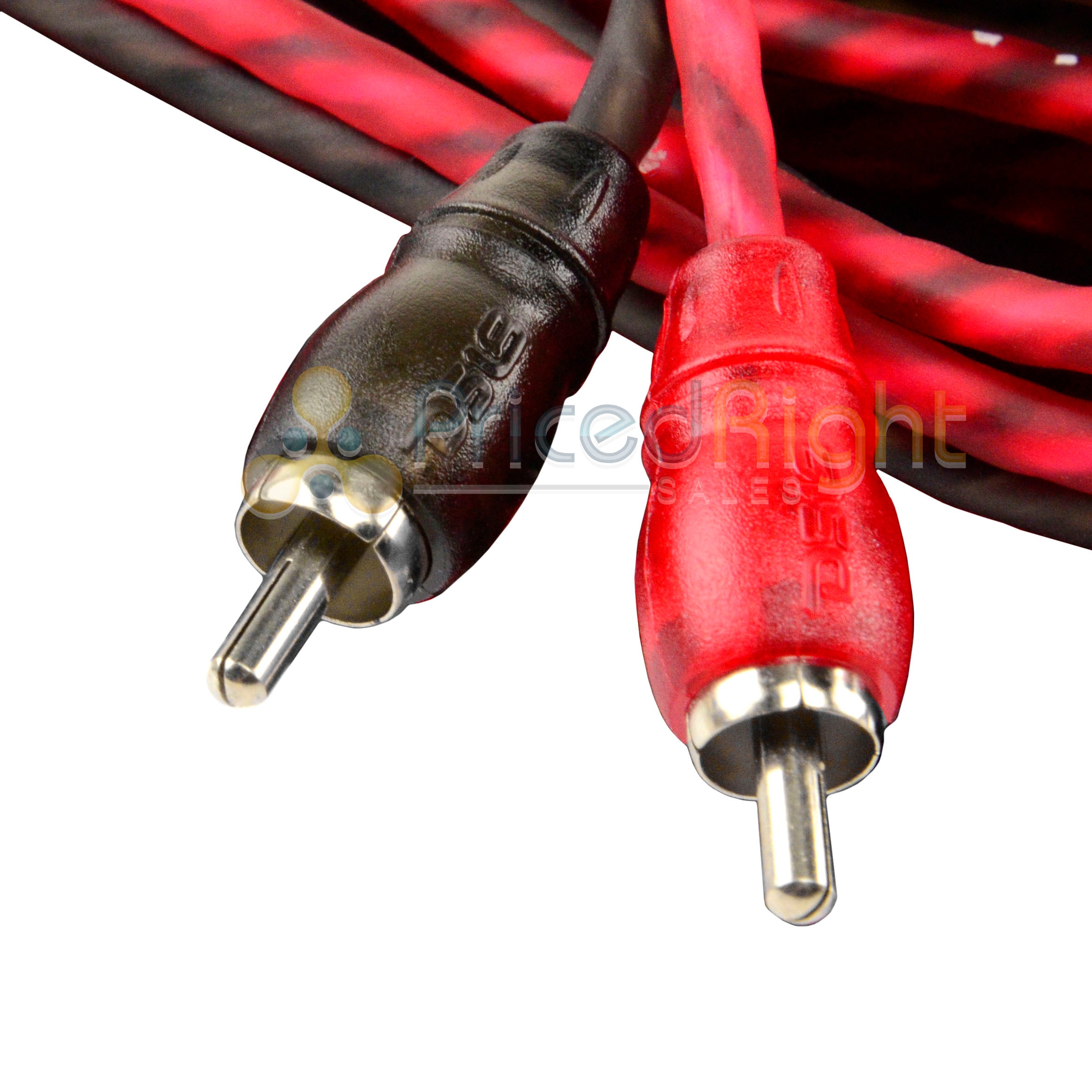 DS18 4 Pack 3 Ft 2 Channel Twisted Premium Audio Interconnect RCA Cable Pack