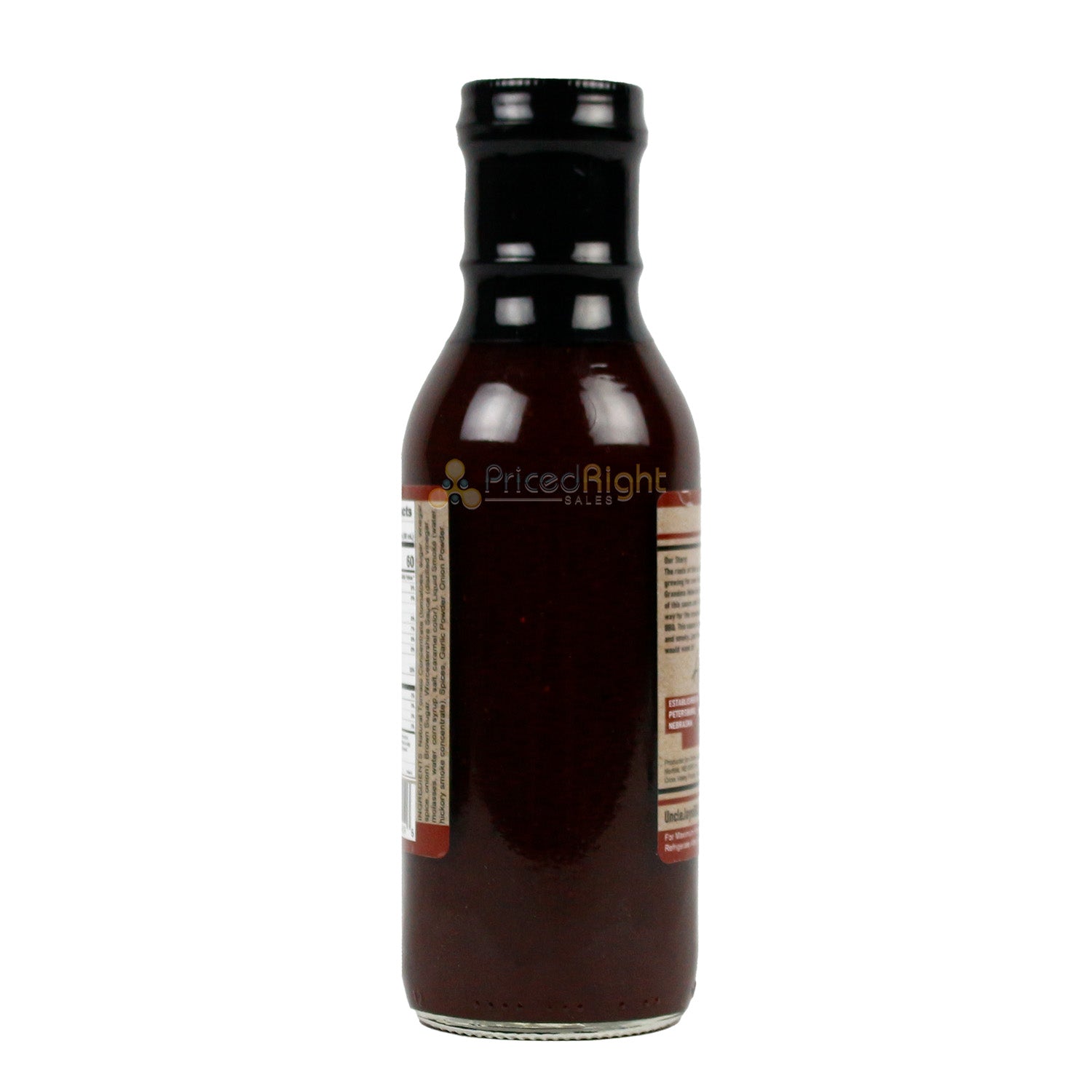 Uncle Jays BBQ Sauce Sweet and Smoky Local Nebraska Sauce 12 Oz Bottle