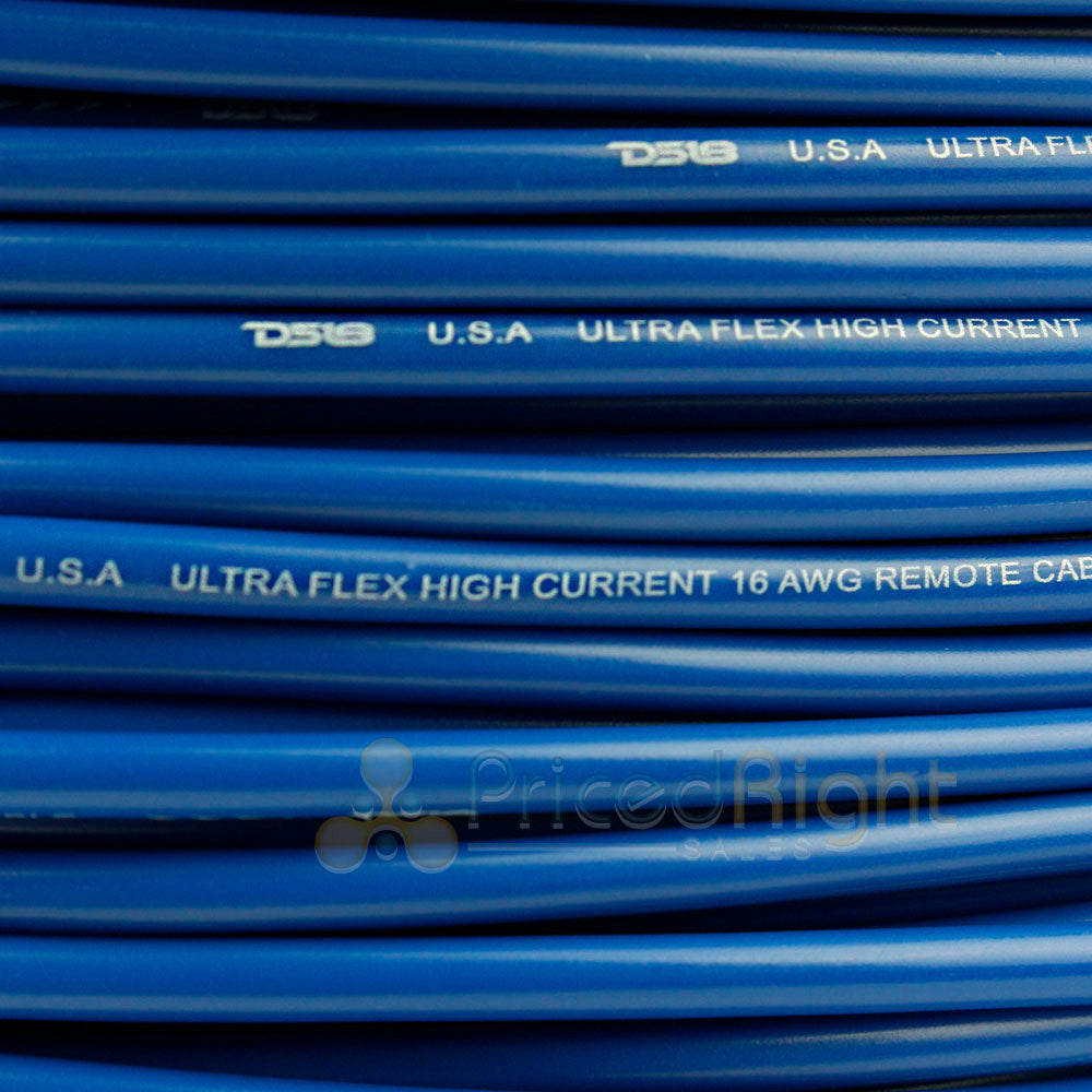 16 Gauge 50' Feet Blue Primary Remote Wire 12V Auto Wiring Cable AWG Ultra Flex