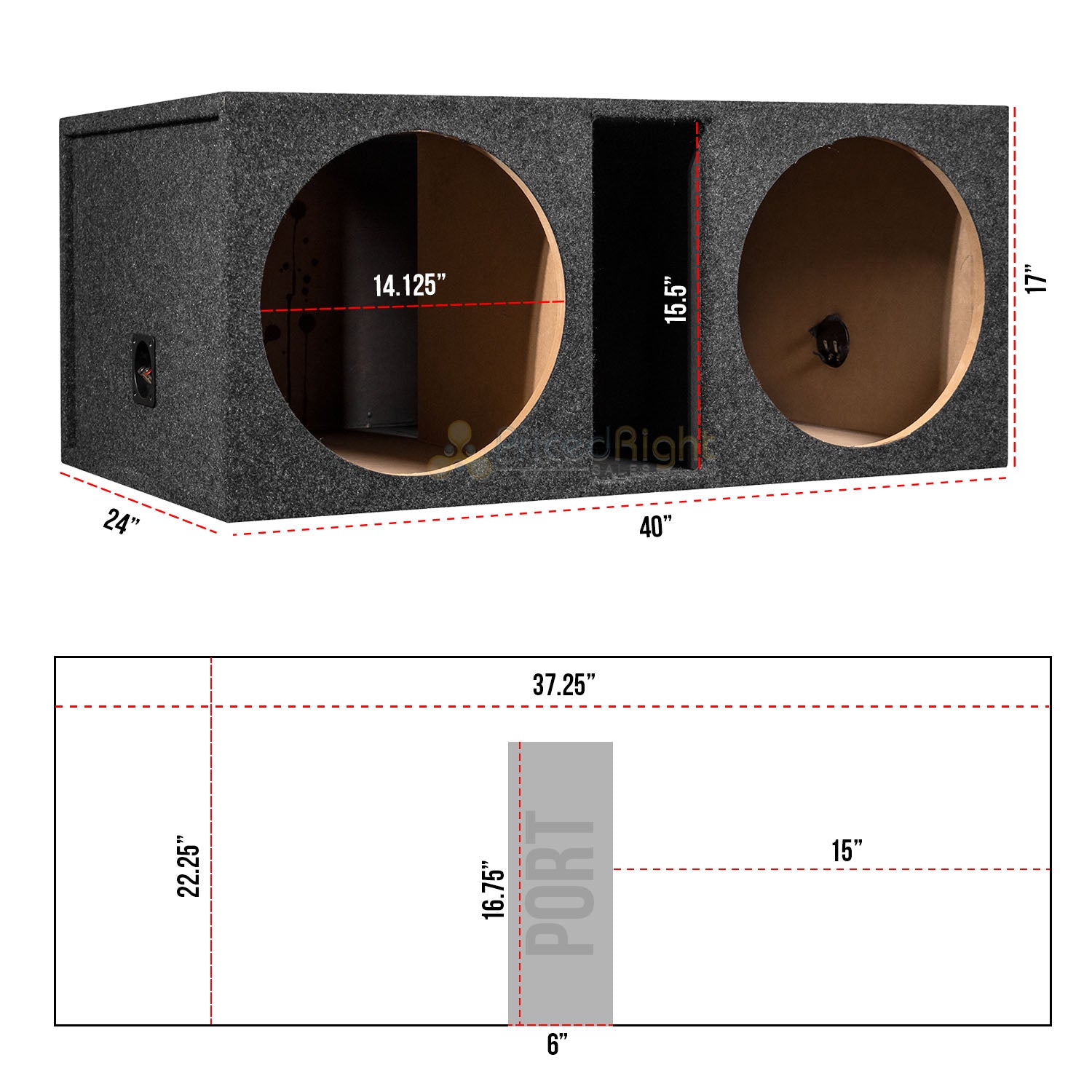 Dual 15 hot sale sub box