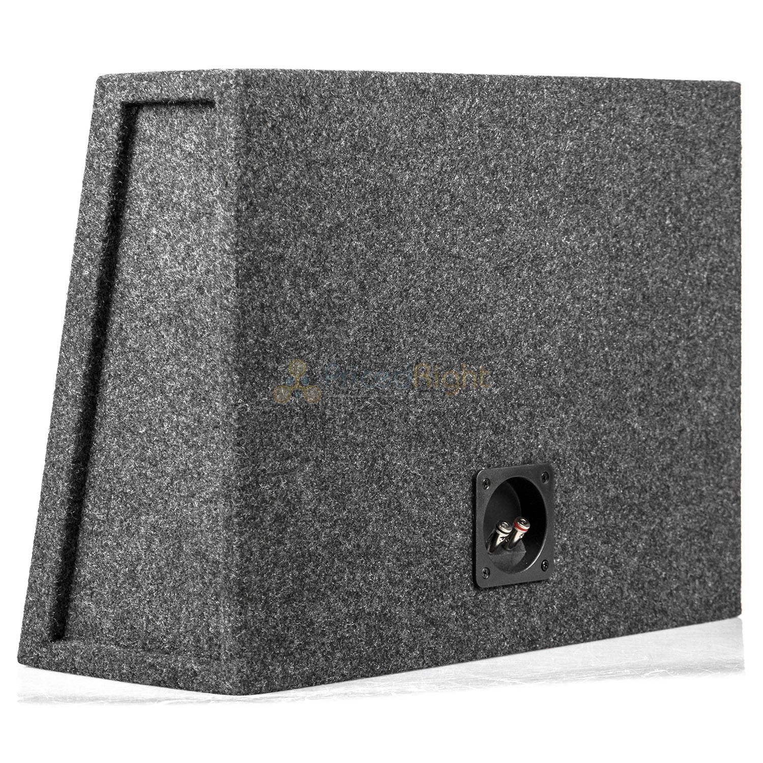 Sealed 10" Subwoofer Truck Box Slanted Enclosure Single Sub RI Audio 1" MDF Face