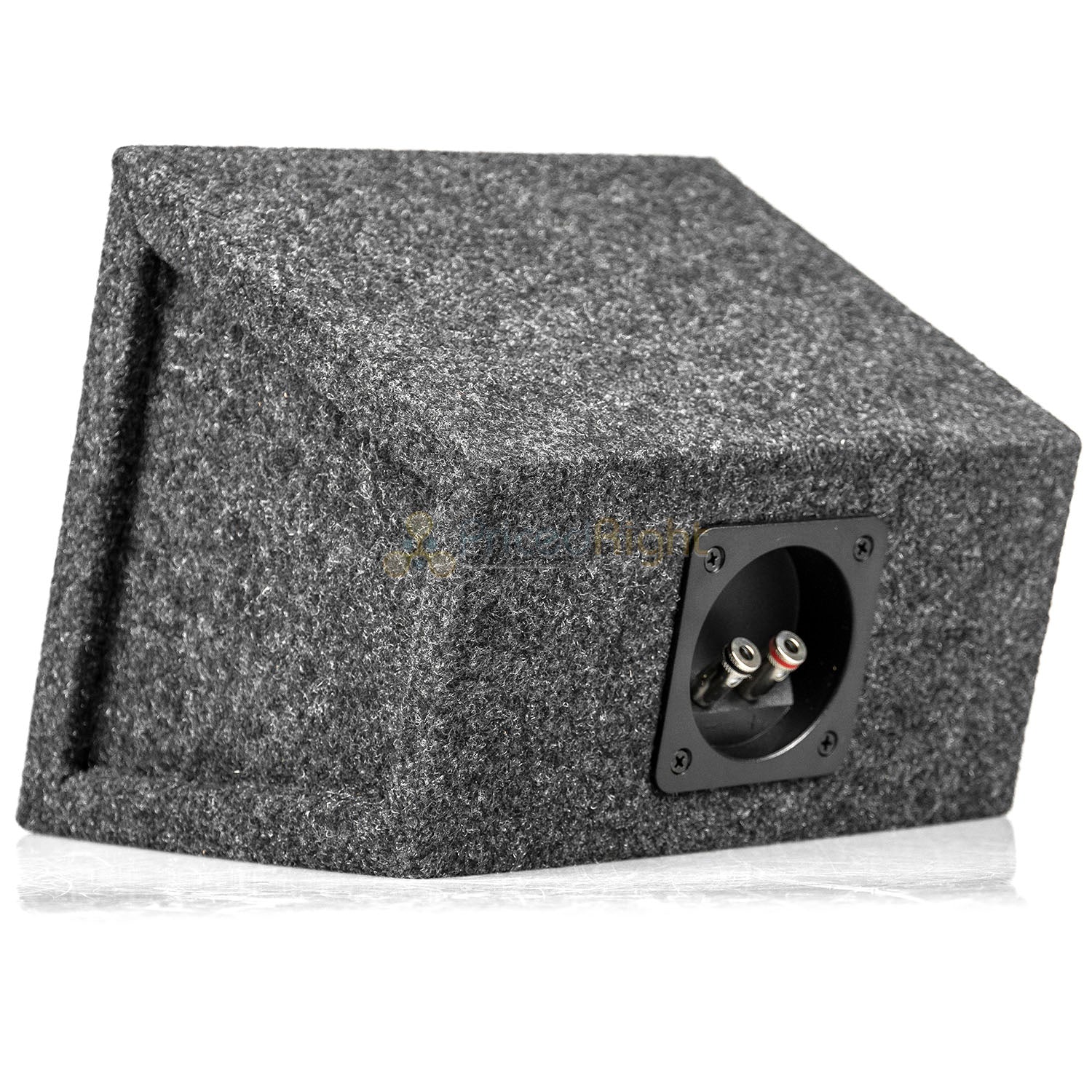 Set of Two 6.5" Wedge Speaker Boxes Enclosures 5/8" MDF Charcoal Carpet RI Audio