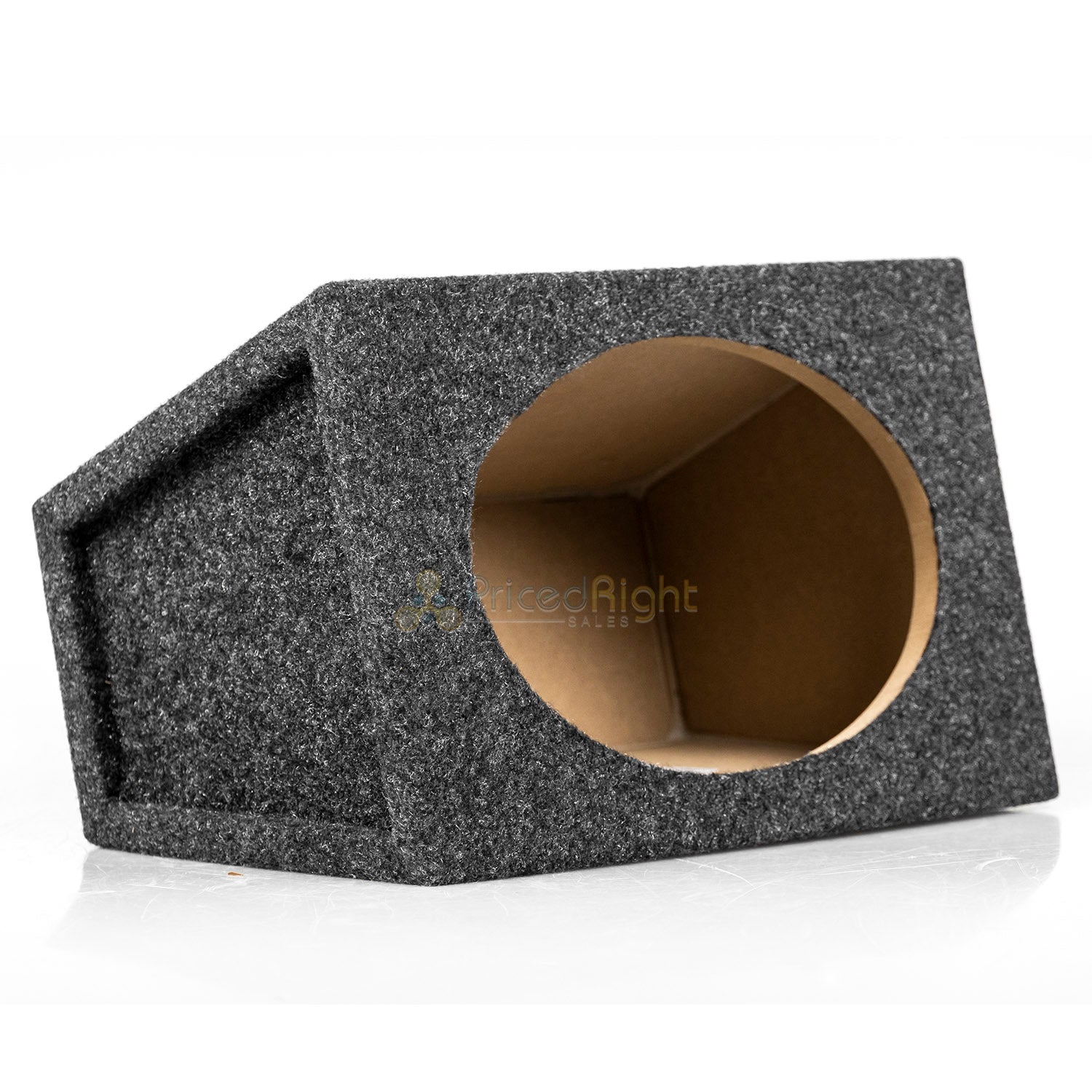 Set of Two 6x9" Wedge Speaker Boxes Enclosures 1/2" MDF Charcoal Carpet RI Audio