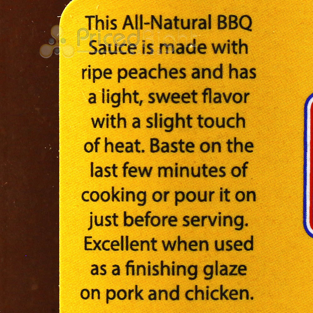 Sucklebusters Peach BBQ Sauce 12 Oz. Light Sweet Mild Blend Competition Rated