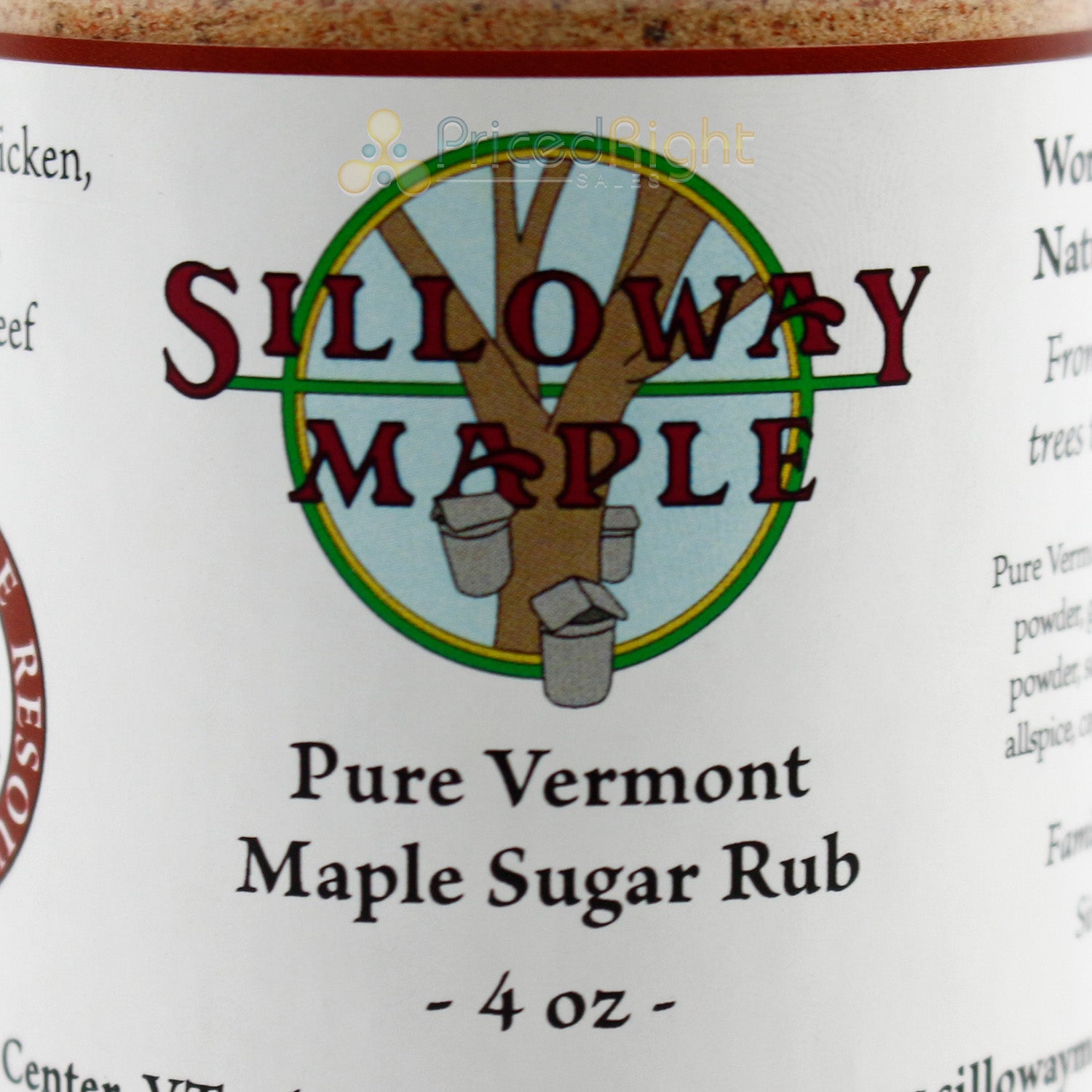 Silloway Pure Vermont Maple Sugar Rub For Meat Veggies And Breakfast Foods 4 oz