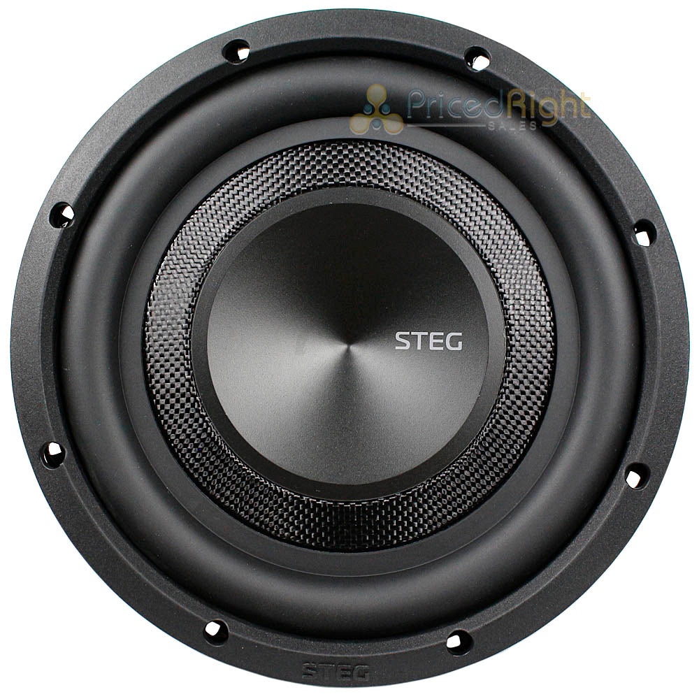 STEG 8" Subwoofer Shallow Mount 300 Watts RMS Dual 2 Ohm Composite Cone SQ82