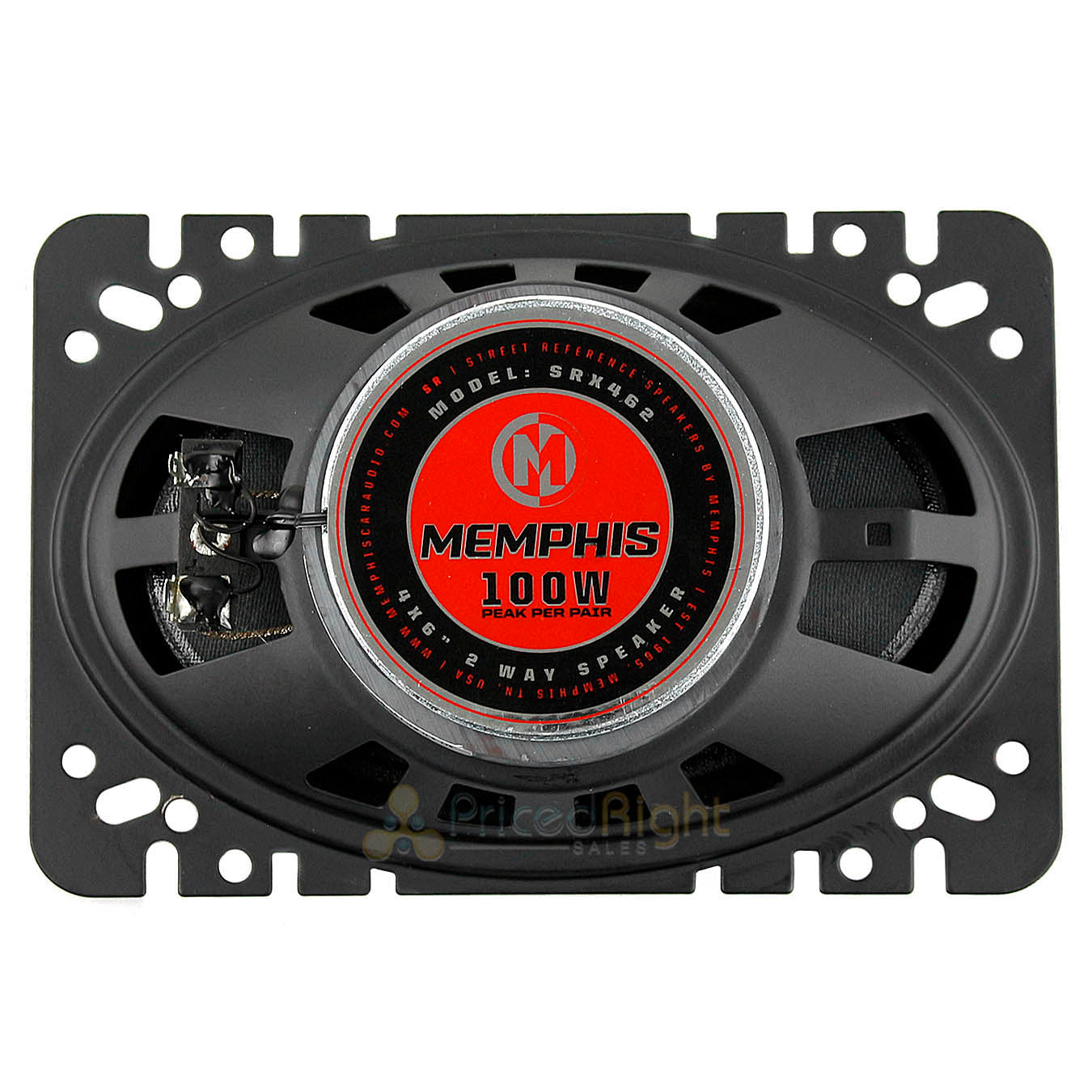 Memphis Audio 4x6" 2 Way Coaxial Speakers Pair 50W Max Street Reference SRX462