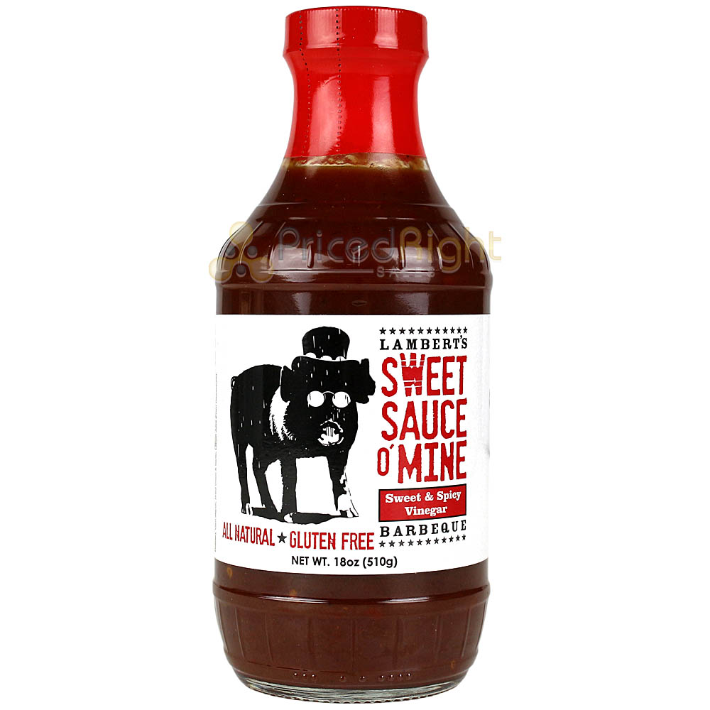 Lamberts 2 Pack Sweet Sauce O' Mine Sweet Spicy & Original BBQ Sauce 18 Oz Each