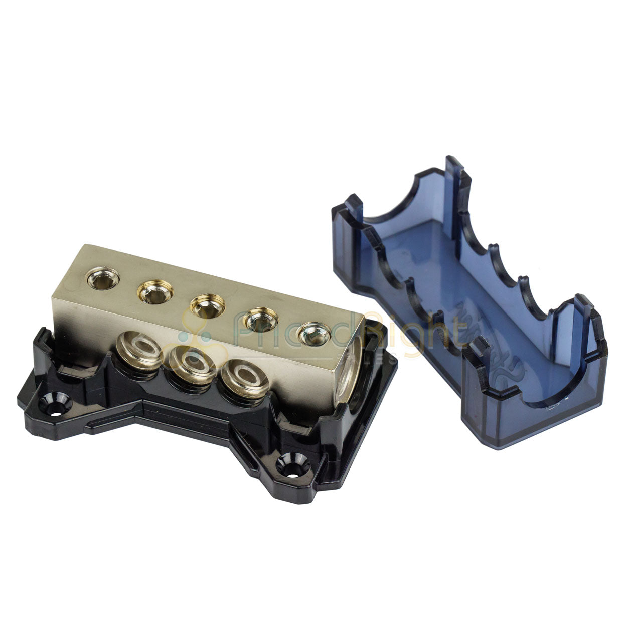 Stinger SSDB2034 Distribution Block (2) 1/0 GA Inputs to (3) 4 GA Outputs Brass