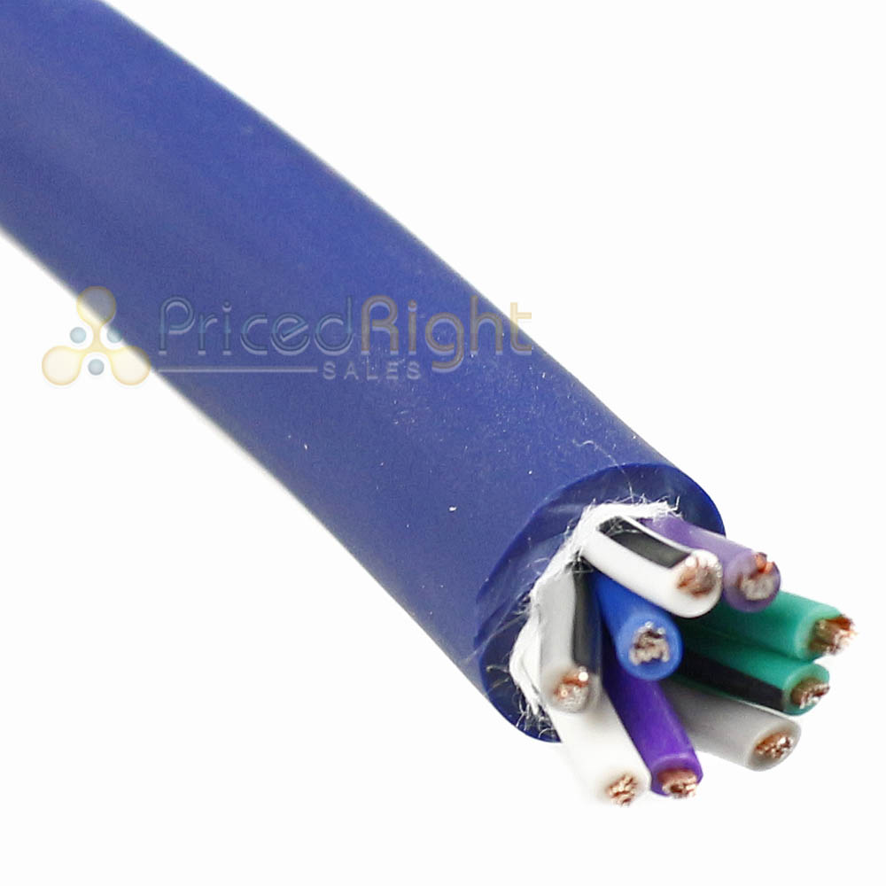 25 Ft 9 Conductor Speed Wire 18 Gauge CCA Color Coded Blue Flexible Casing DS18