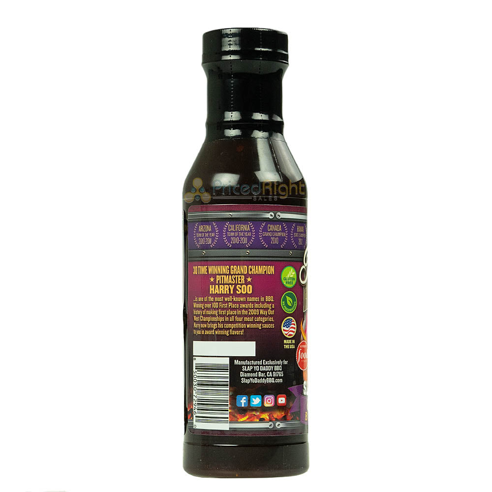 Slap Yo' Daddy Cheeky Sweet Championship BBQ Sauce Harry Soo's 15 Ounce Bottle