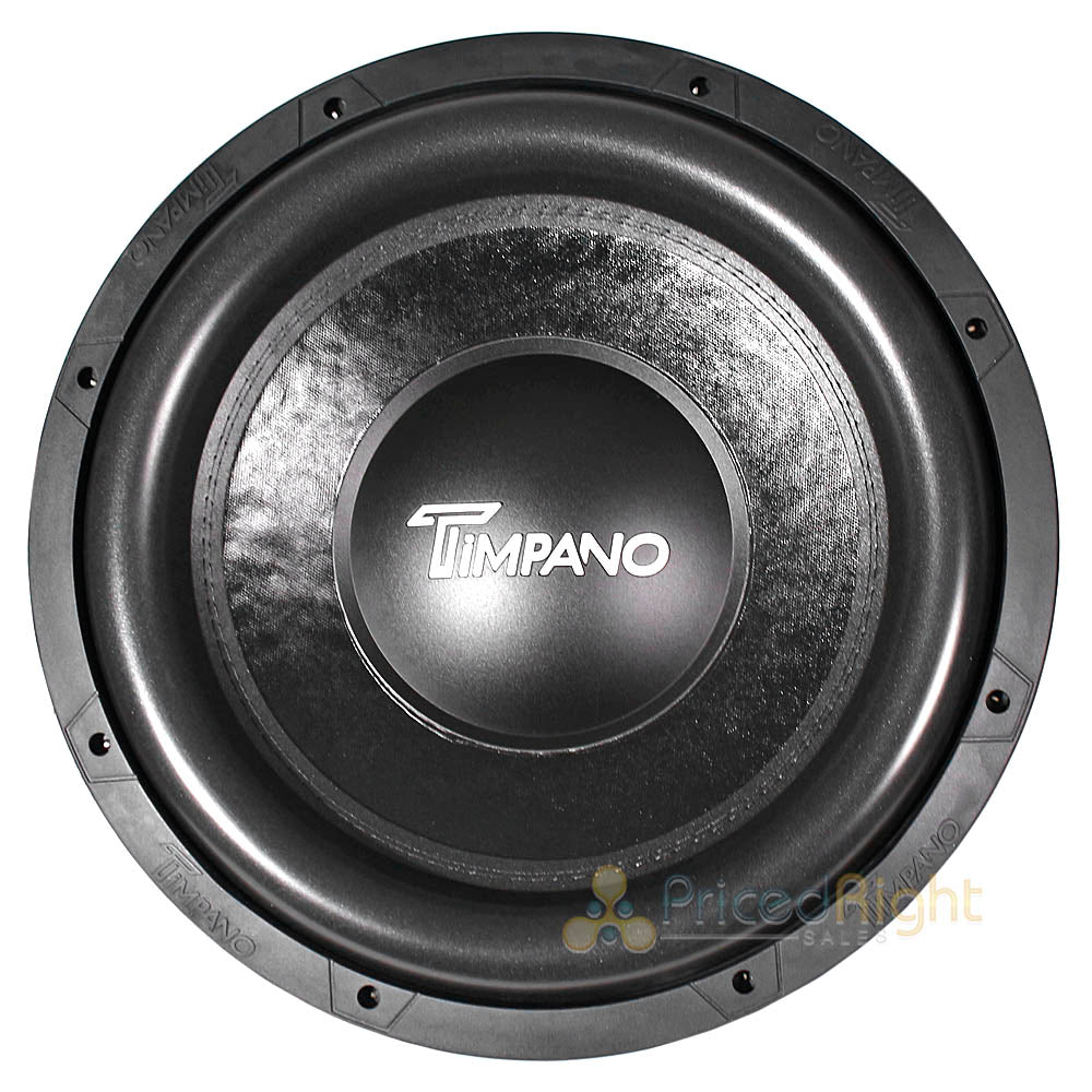 Timpano 12" Subwoofer Dual 4 Ohm 2500 Watts Max Power TPT-T2500-12 D4 Single