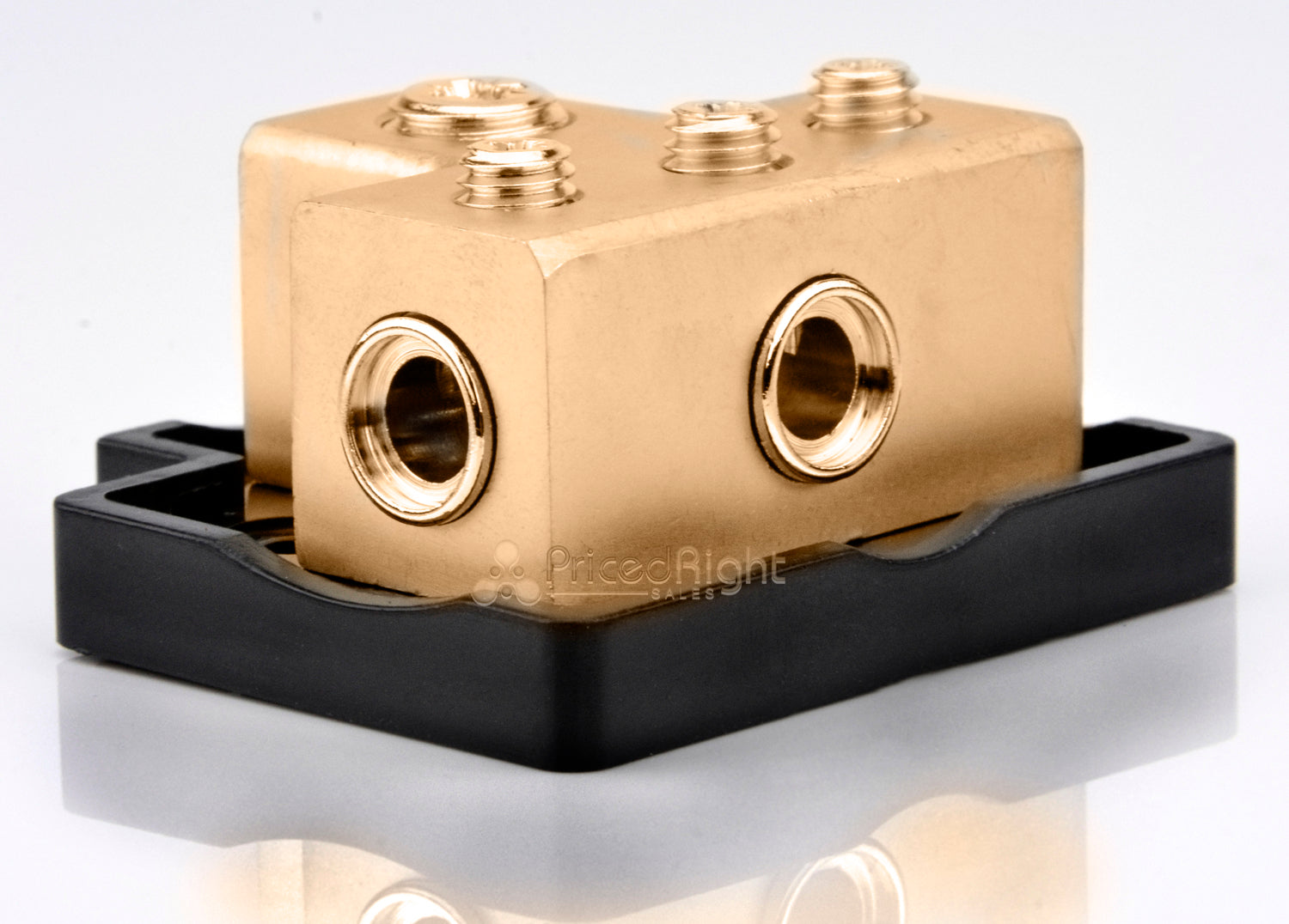 Xscorpion 0/4 Gauge Gold Terminal T Distribution Block With Adapters TB0444G