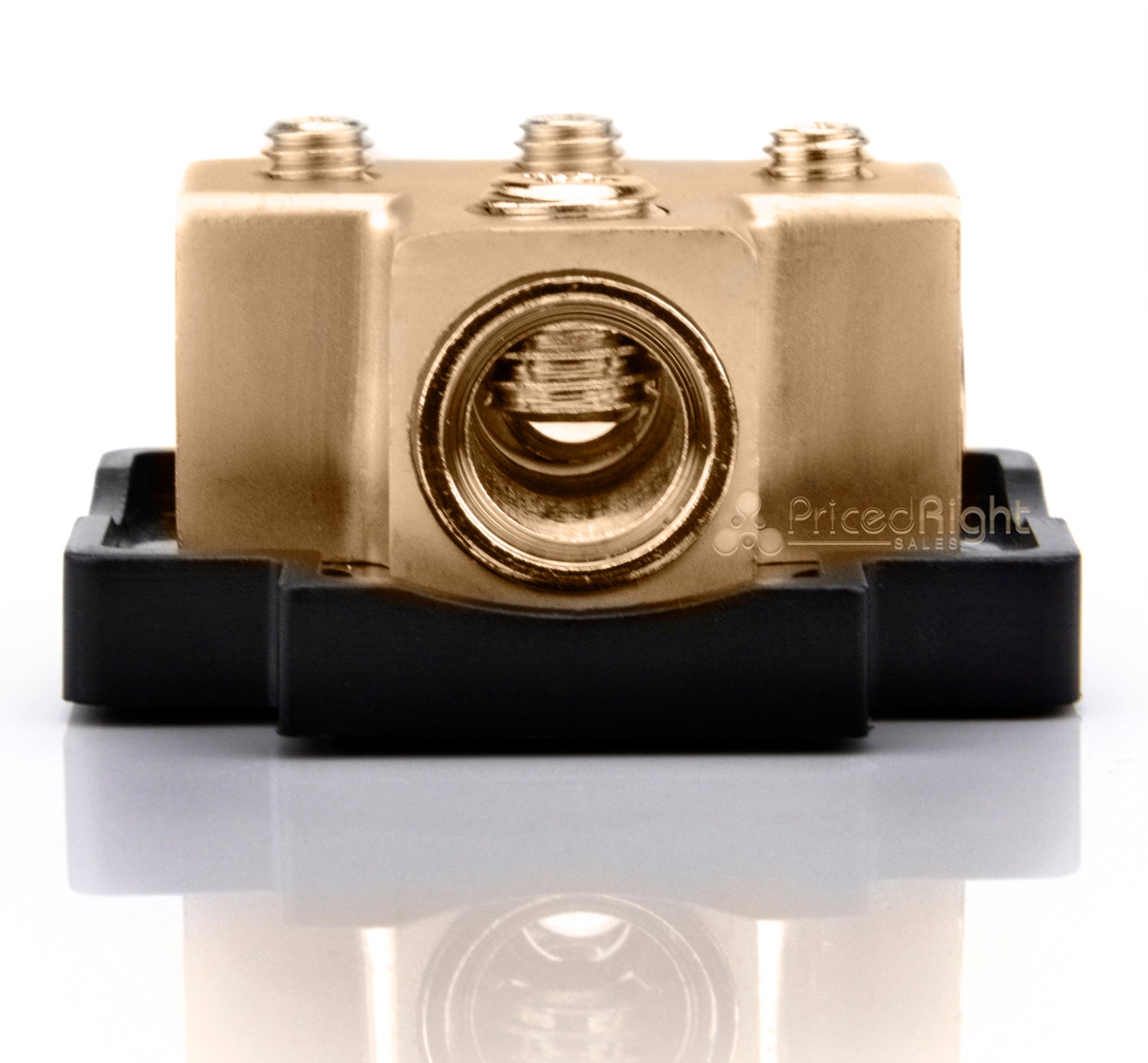 Xscorpion 0/4 Gauge Gold Terminal T Distribution Block With Adapters TB0444G