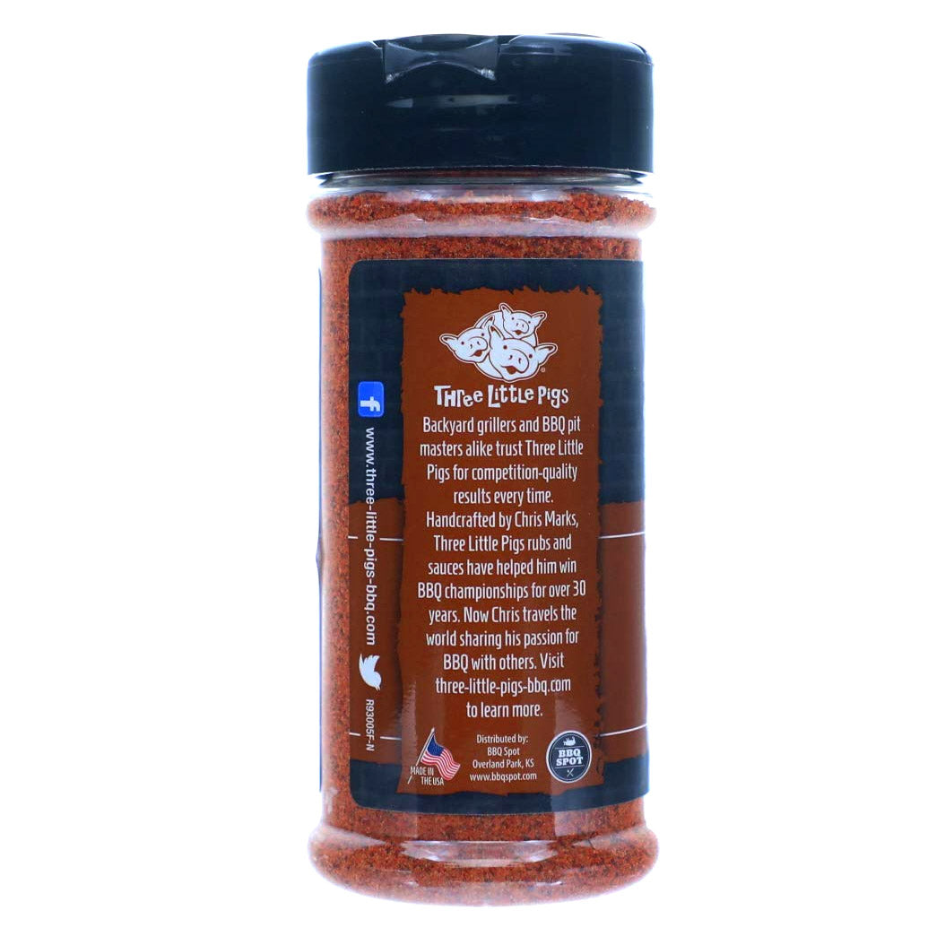 Three Little Pigs Kansas City All Purpose Rub 6.5 Oz Bottle Award Winning Spice