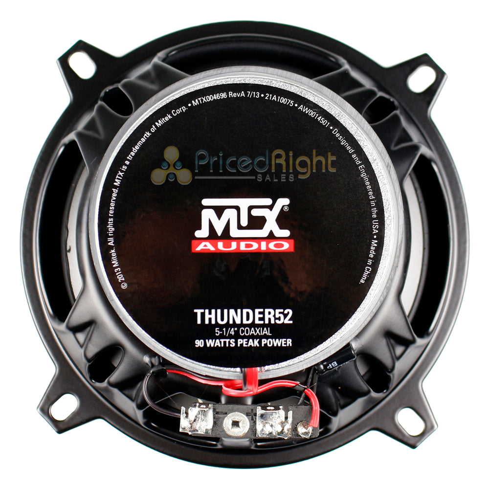 5.25" Coaxial Speakers 2 Way 45W RMS 4 Ohm MTX Audio Thunder Series THUNDER52