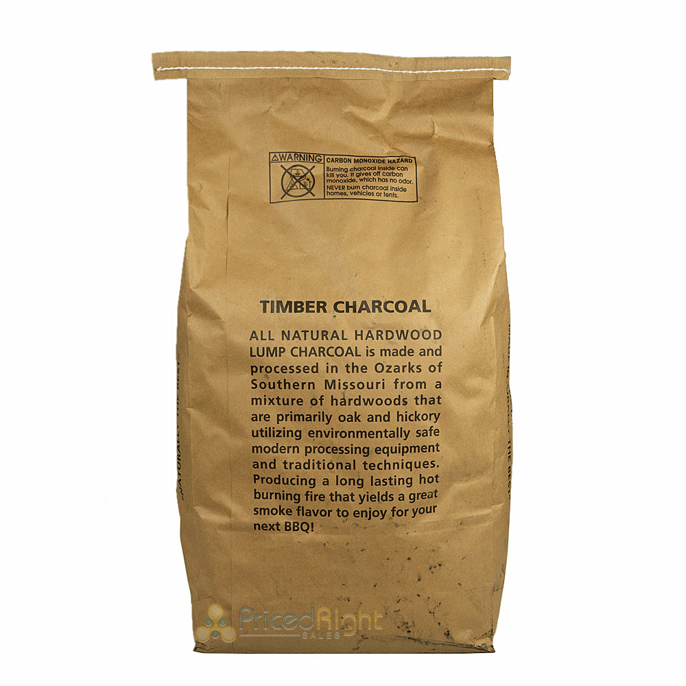 Timber Hardwood Lump Charcoal 20-Pound Bag Made Of Oak And Hickory Wood Pieces