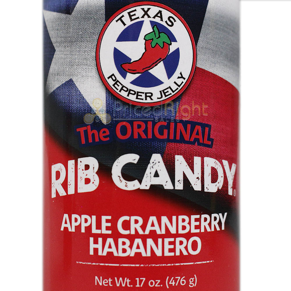 Texas Pepper Jelly Apple Cranberry Habanero Rib Candy Glaze Sauce 17 Oz Bottle