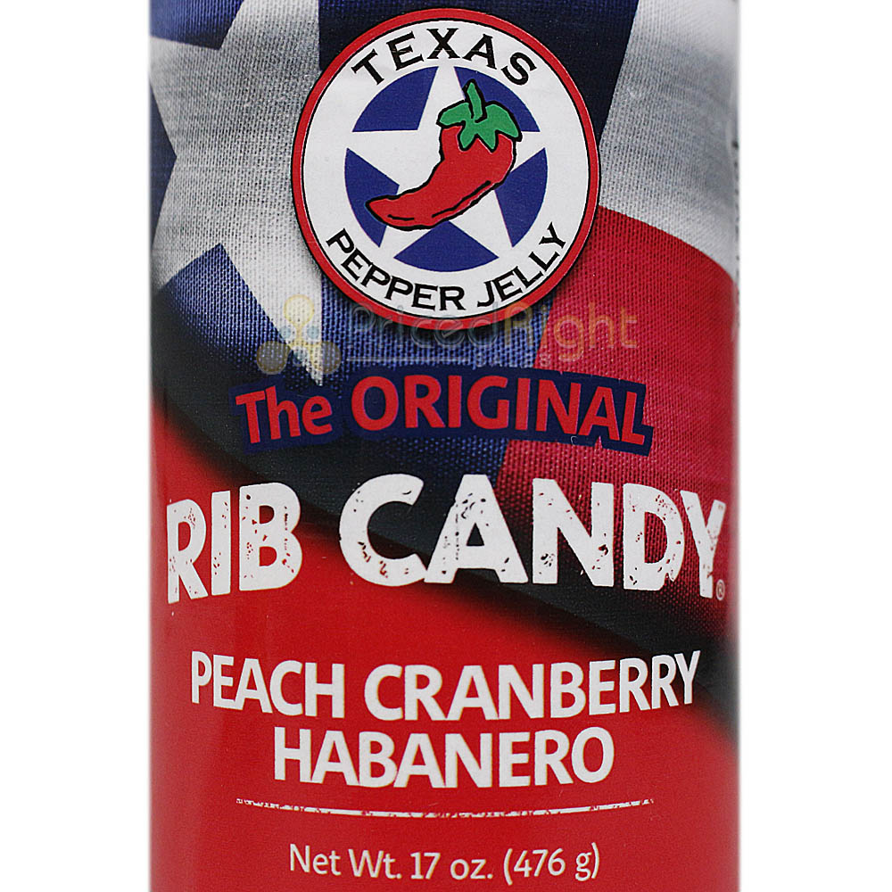 Texas Pepper Jelly Peach Cranberry Habanero Rib Candy Glaze Sauce 17 Oz Bottle