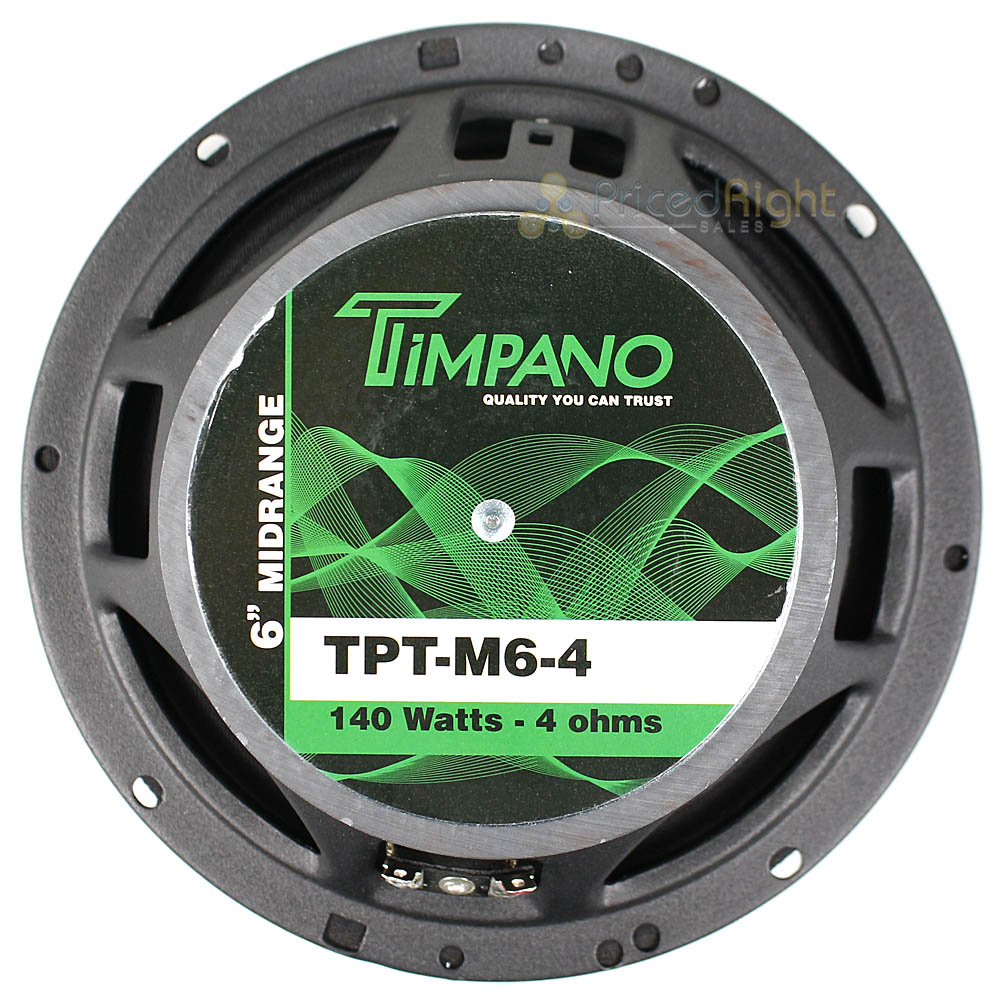 Timpano 6.5" Mid Range Loudspeakers 140 Watts Max Power 4 Ohm TPT-M6-4 Pair