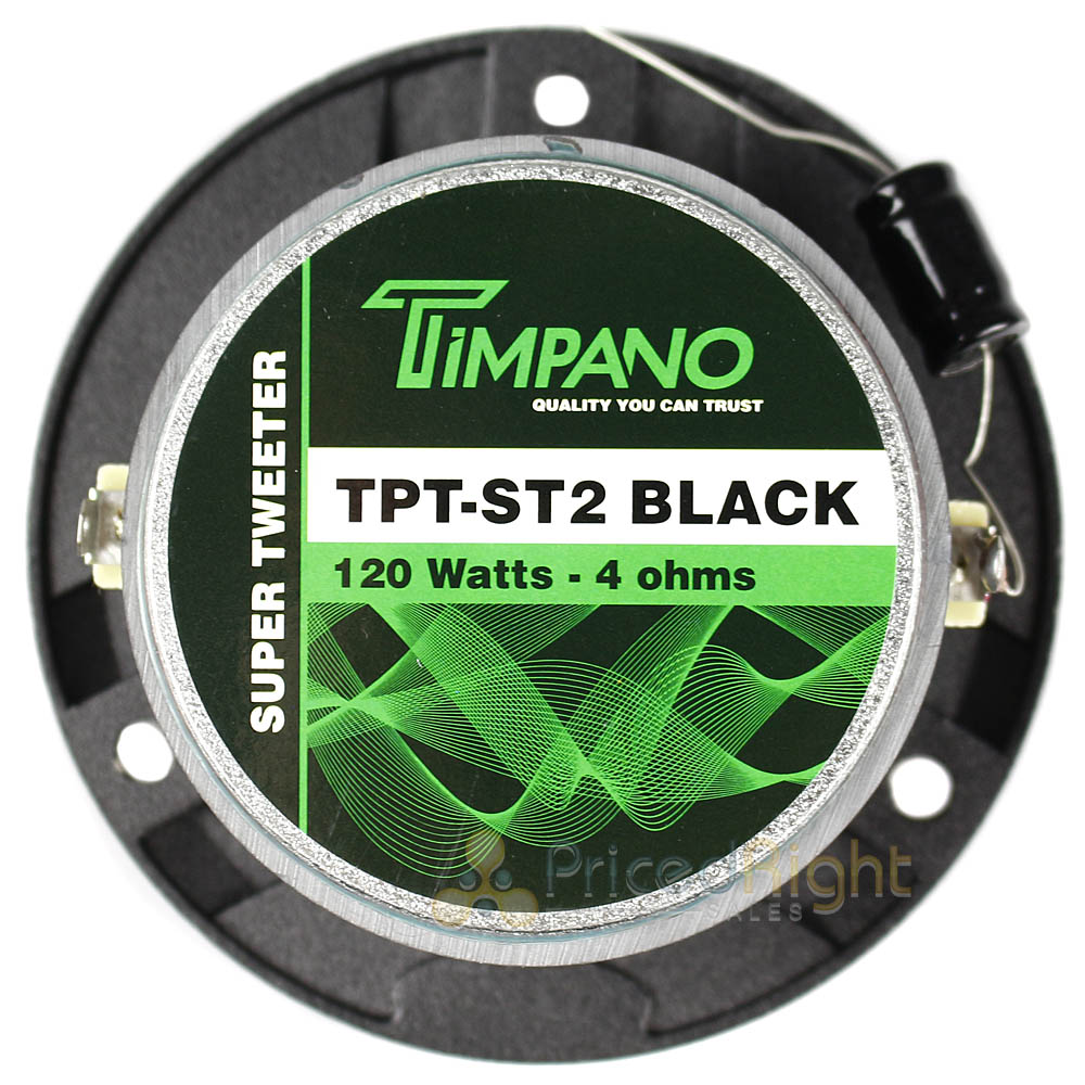 Timpano 4" Super Tweeters 120 Watts Max Power 4 Ohm 1" VC TPT-ST2 Black Pair