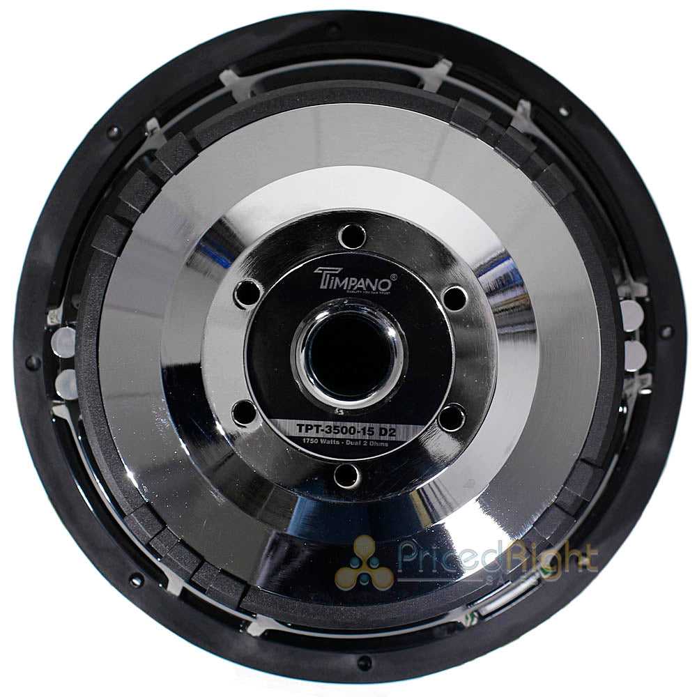 Timpano 15" Subwoofer 3500 Watts Max Dual 2 Ohm T3500 Series TPT-T3500-15D2