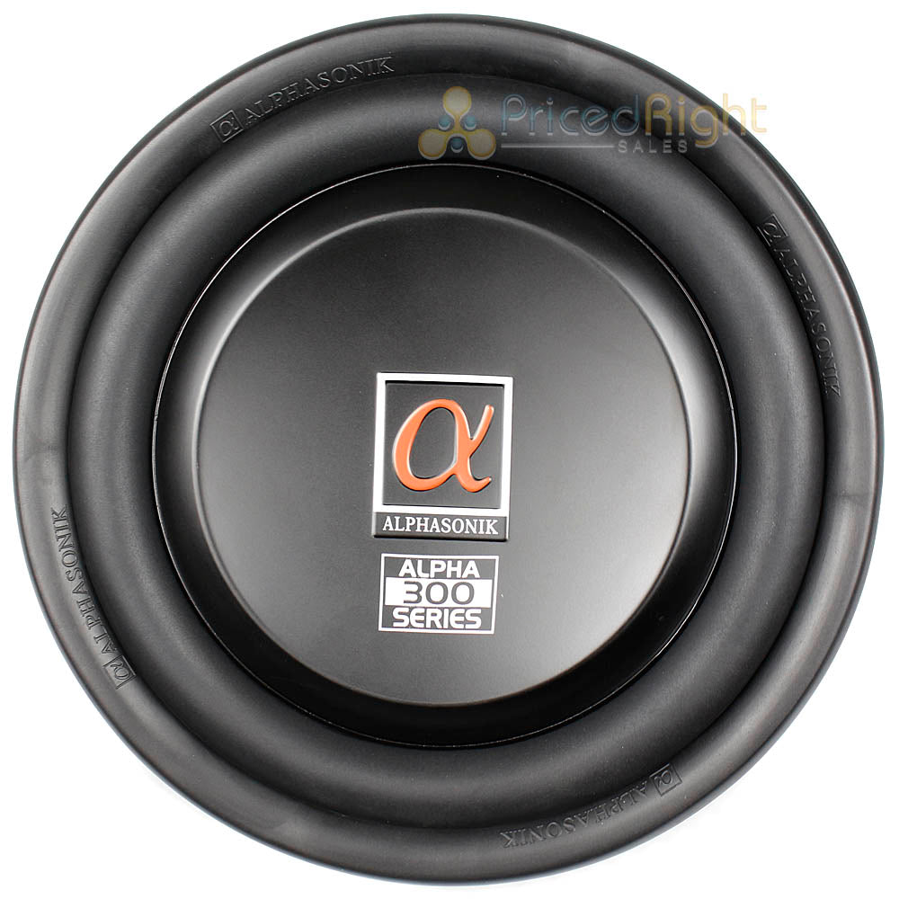 Alphasonik 10" Shallow Subwoofer 1200 Watts Max 4 Ohm Treis 300 Series TSW310