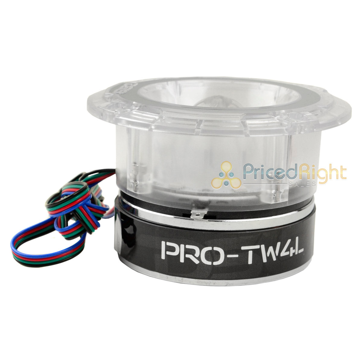 2 pack PRO-TW4L DS18 1.75" Super Bullet Tweeters 1200 Watts Max Power Color LEDs