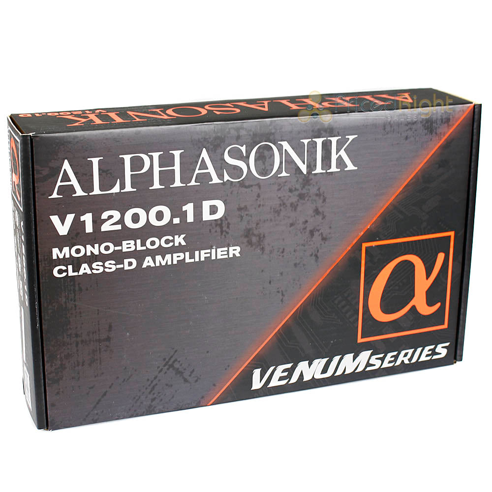 Alphasonik Monoblock Amplifier 2400 Watt Max Venum Series Car Audio V1200.1D