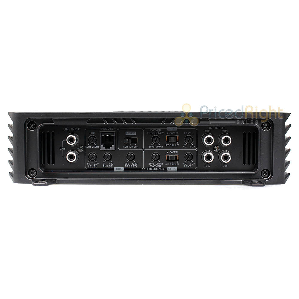 Alphasonik 5 Channel Amplifier 2400 Watts Max Power 2 Ohm Venum Series V1200.5