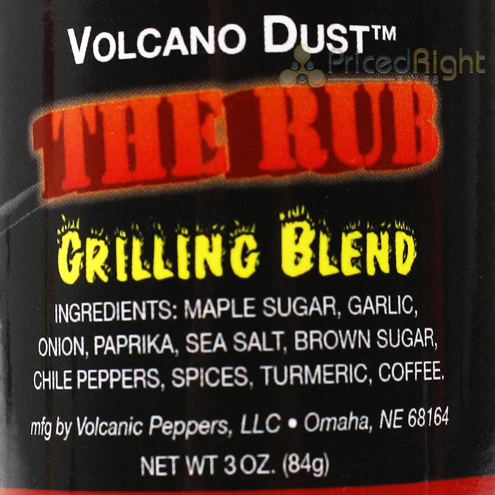 Volcanic Peppers All Purpose Seasoning The Rub Grilling Blend 3 oz Bottle