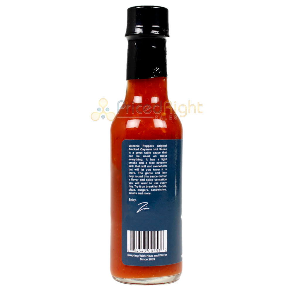 Volcanic Peppers Original Smoked Cayenne Hot Sauce 5 Oz Bottle Mild VPSCSSCS