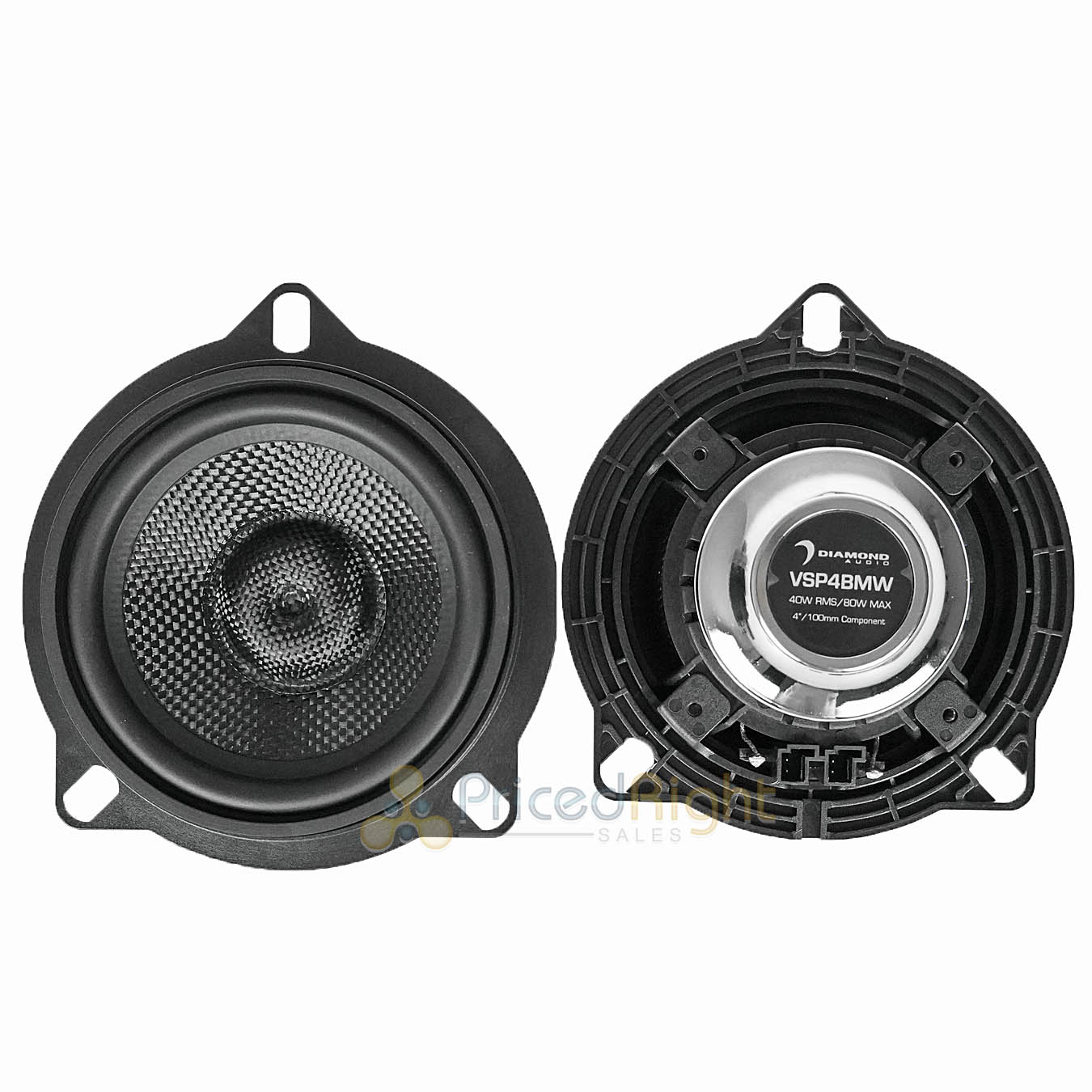 Diamond Audio BMW 4 " 2-Way Component Speaker Set 80 Watts Max Power VSP4BMW