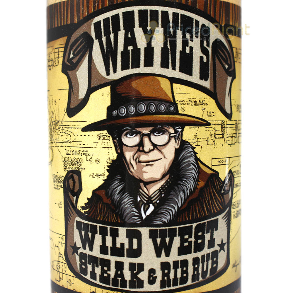 Steak Seasoning Rib Rub 14 oz Bottle Gluten Free Poultry Beef Wayne's Wild West