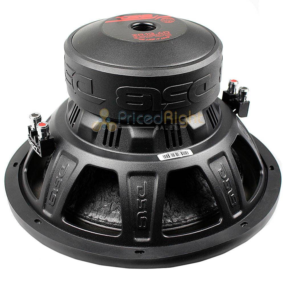 DS18 12" Subwoofer Dual 4 Ohm 1500W Max 750W RMS Elite Z Series ZR12.4D Single